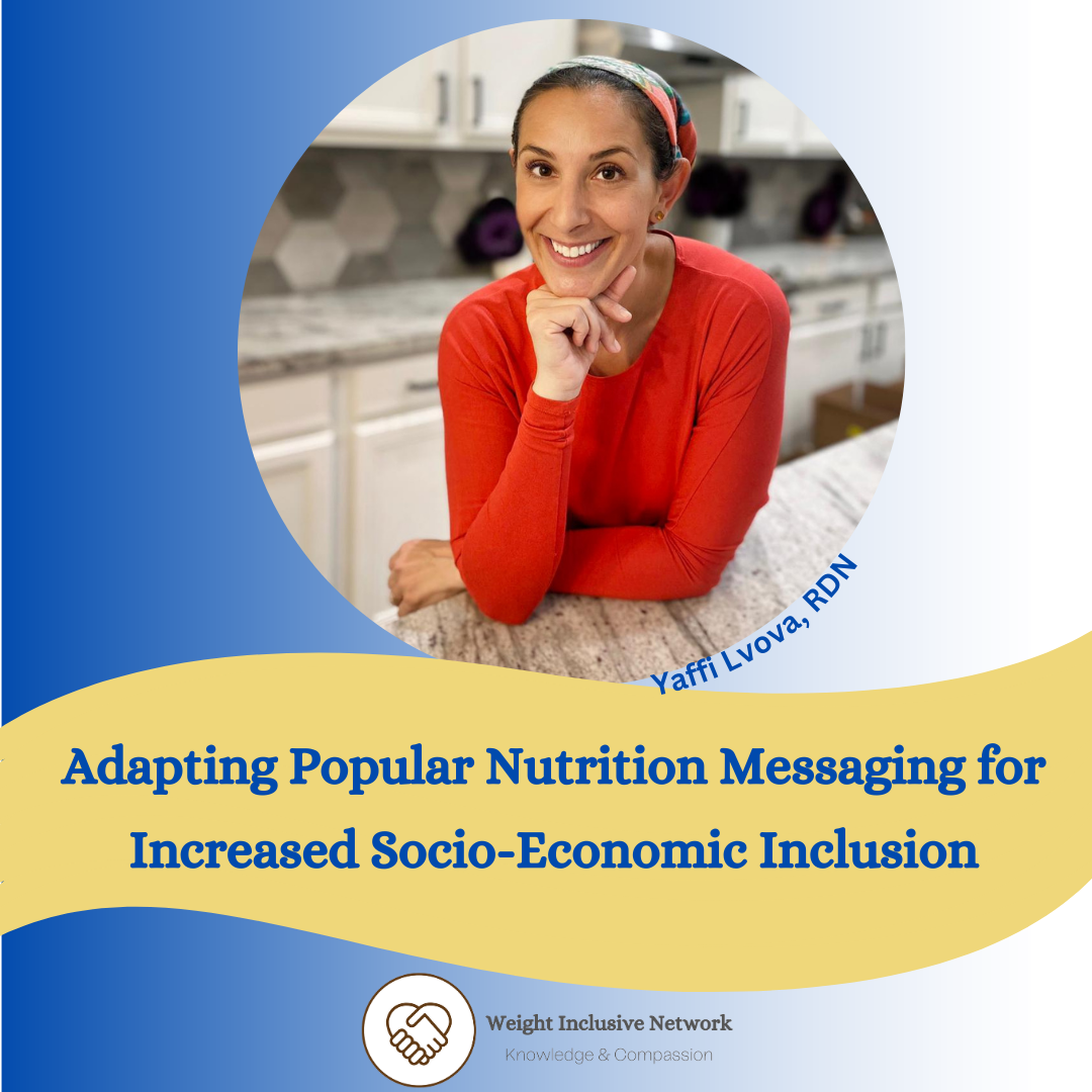 Yaffi Lvova, presenting Adapting Popular Nutrition Messaging for Increased Socio-economic Inclusion